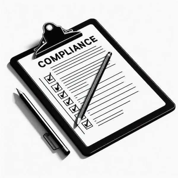 A minimalist image of a compliance checklist