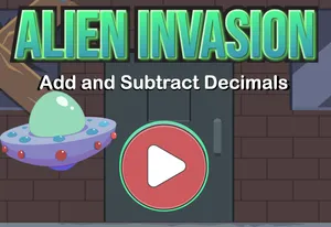 Alien Invasion Decimal Operations activity