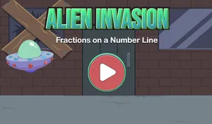 Alien Invasion: Fractions on a Number Line activity