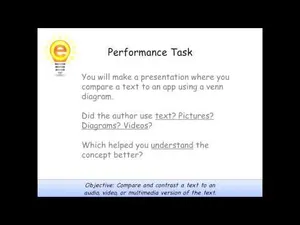 Comparing Text to an Audio or Video Version activity