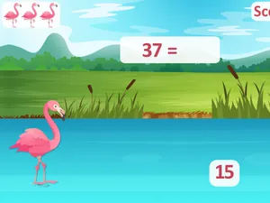 Flamingo Number Run Compare activity