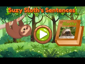 Suzy Sloth's Sentences activity