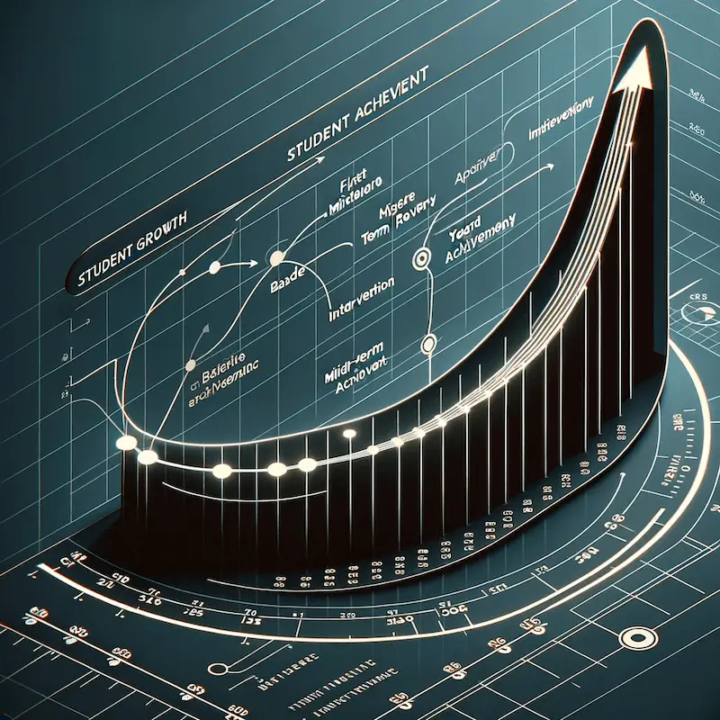 A stylized image of a report with multiple dimensions. The image calls to mind a future where reporting will not require extensive data literacy and programs will analyze and interpret data for their users.