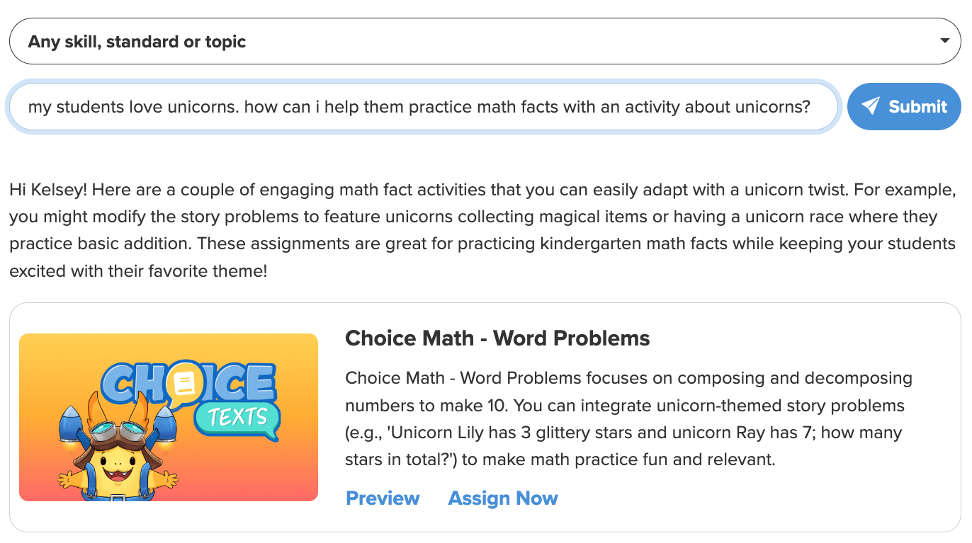 An example of how TA helps teachers find new ways to engage students.