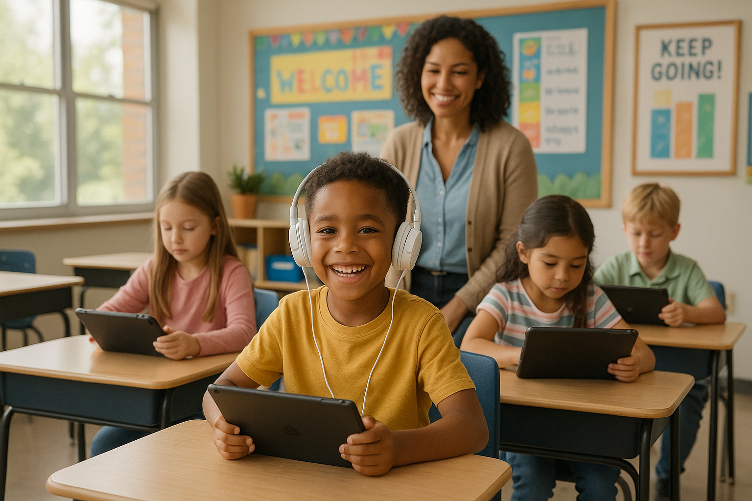 student using espark at utica