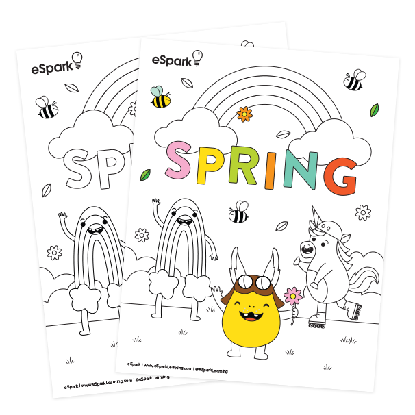 eSpark Spring Fun Coloring Sheet