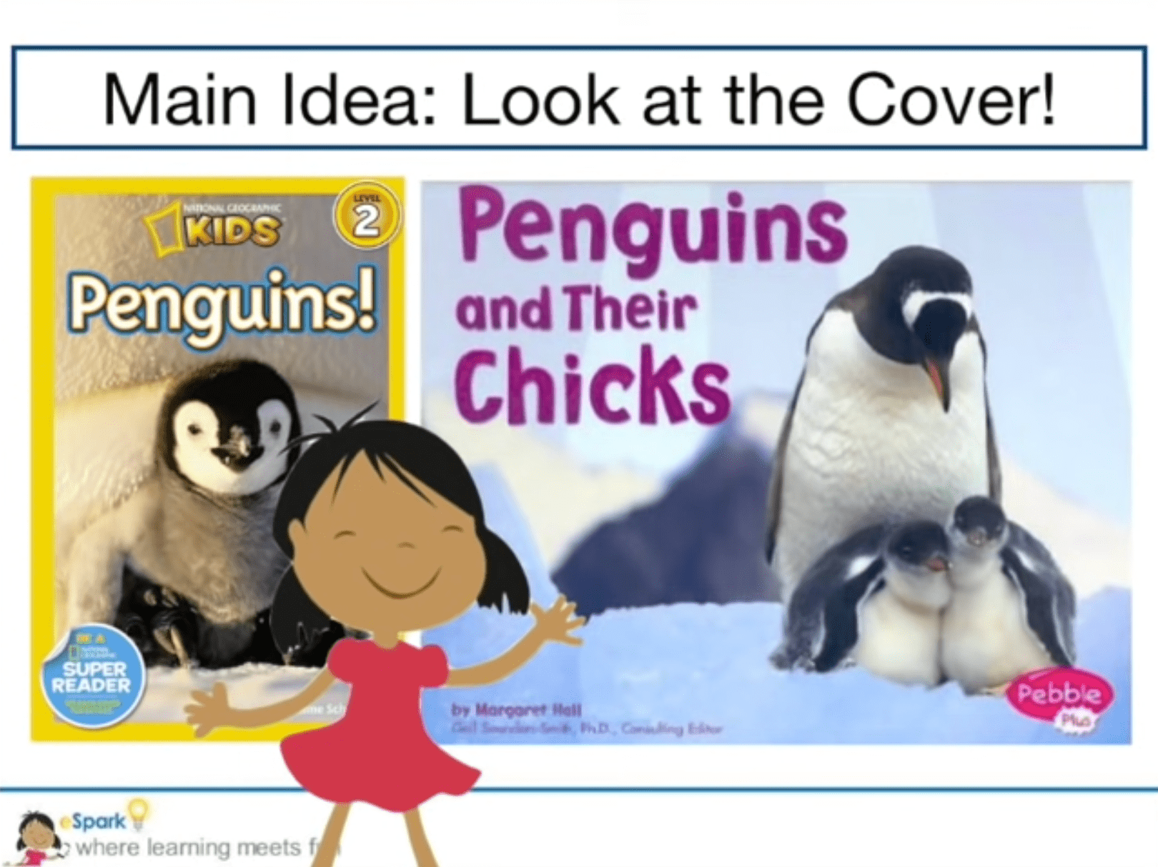 Two book covers, both featuring penguins