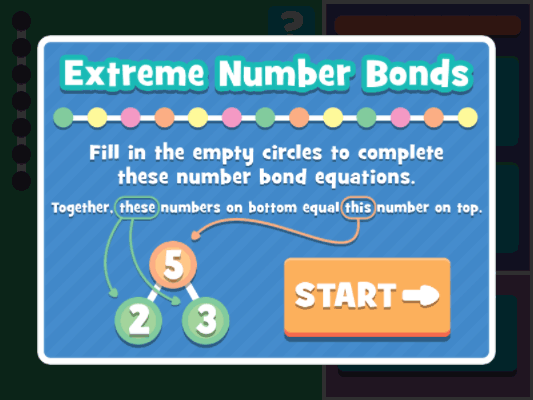 1.OA.3 Extreme Number Bonds – Number Families Game