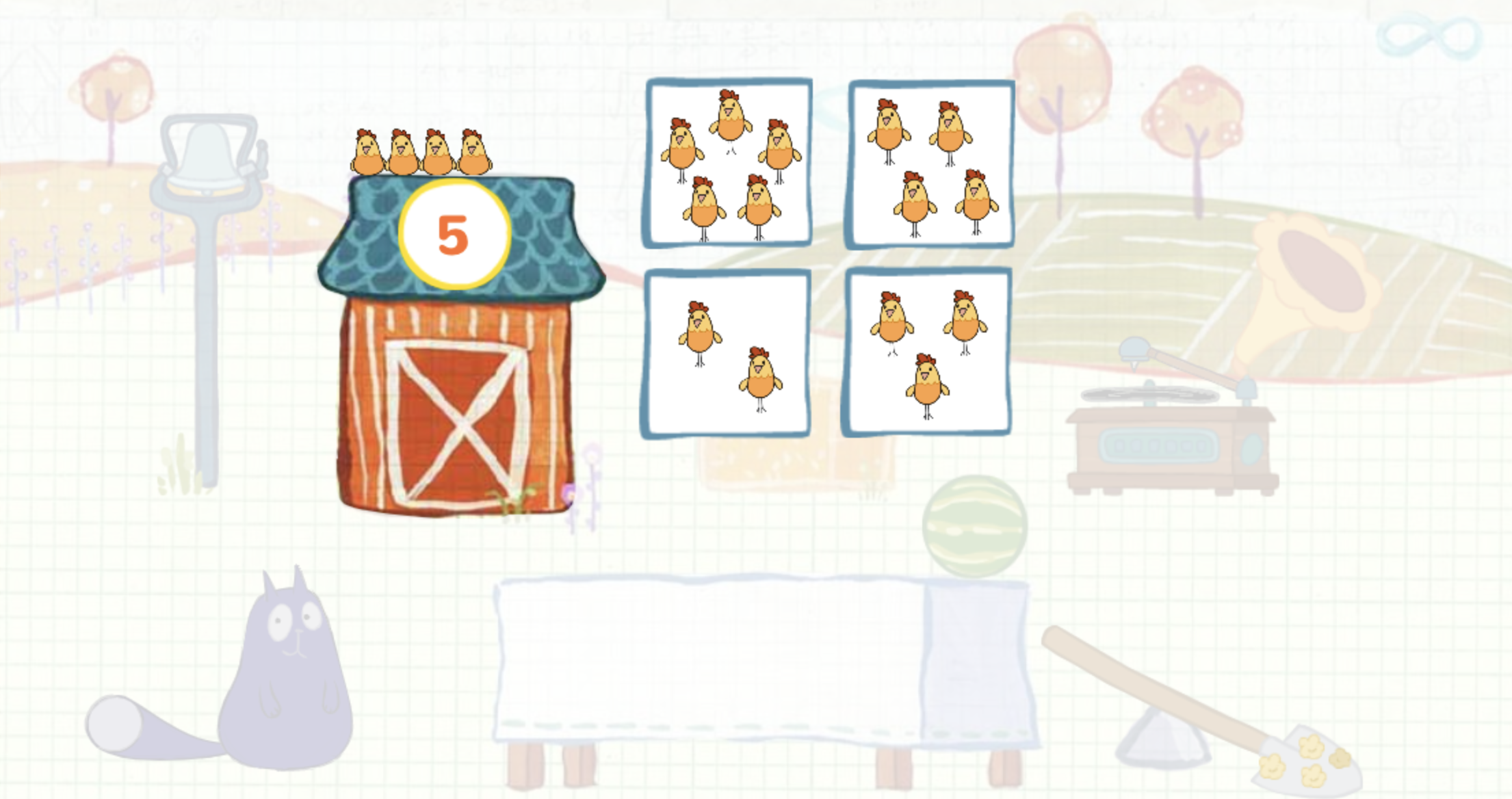 Counting items on a farm game