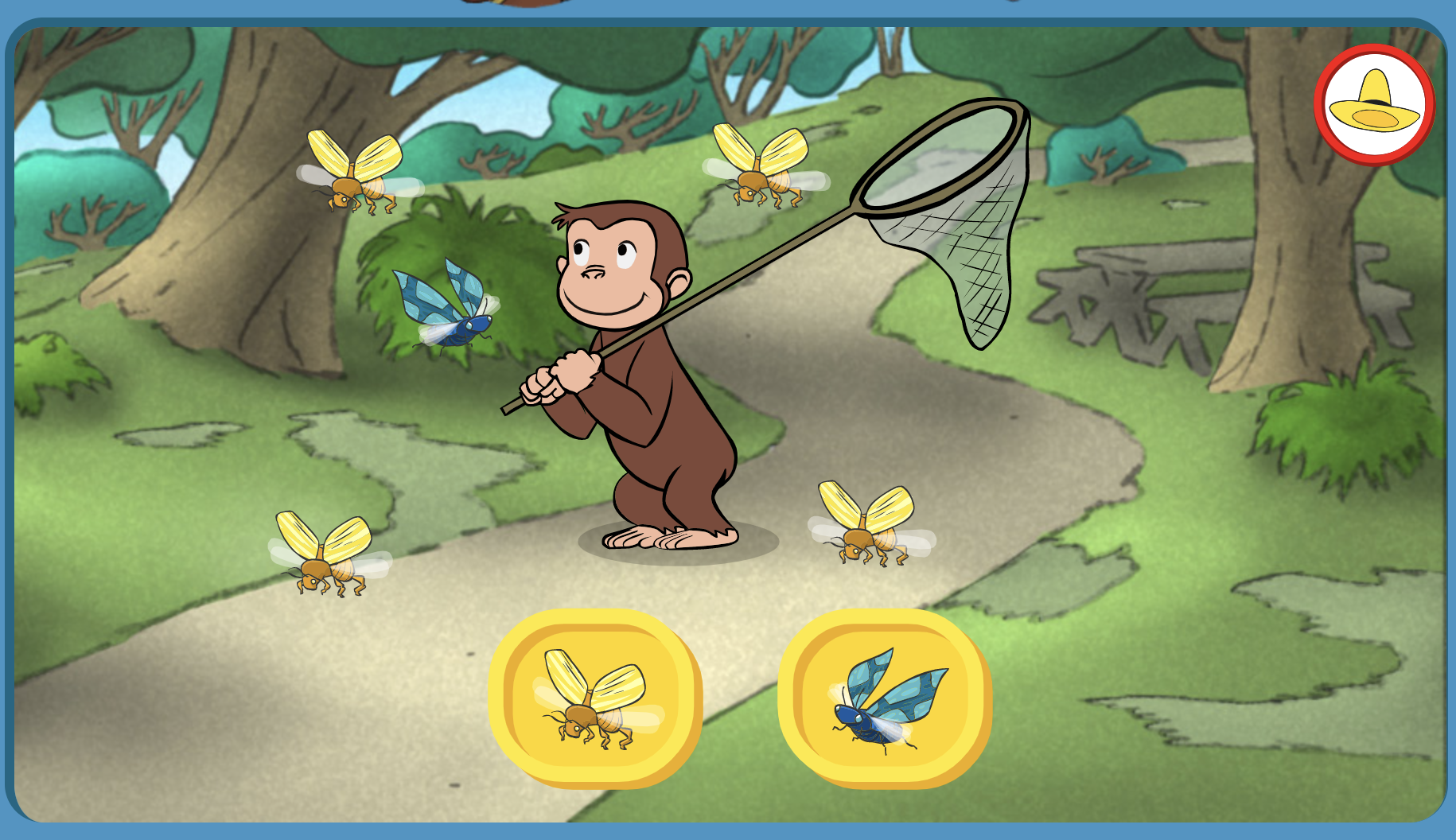 Curious George bug catching game