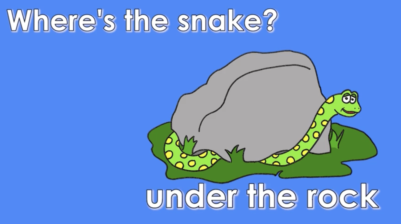 Where's the snake? Under the rock