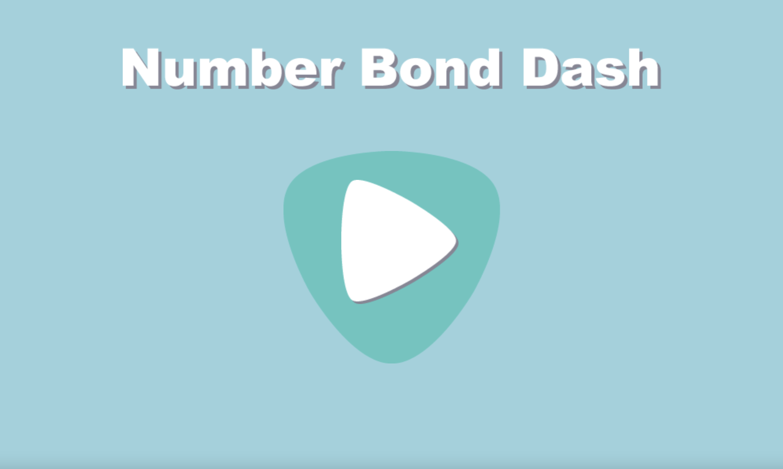 Number Bond Dash game