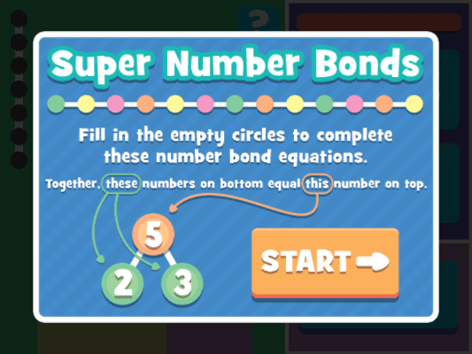 1.NBT.2.a Super Number Bonds – Tens and Ones Game