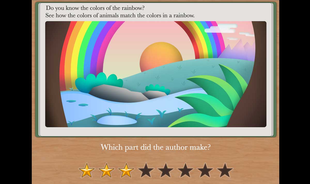 Do you know the colors of a rainbow with rainbow illustration