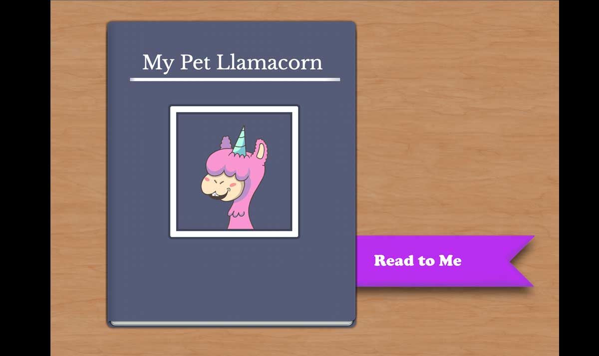 My Pet Llamacorn read-a-long book