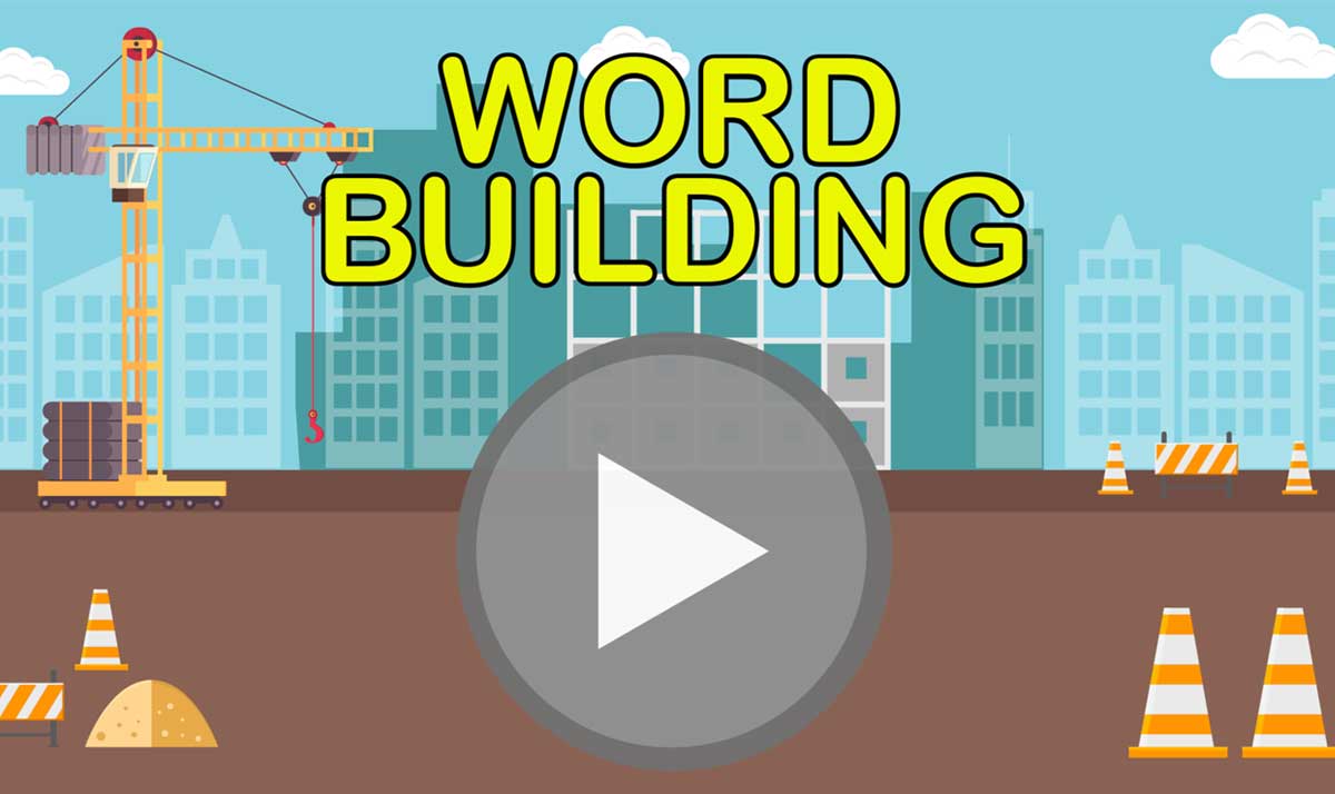 Word Building game home screen